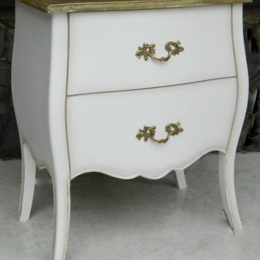 Appleby Bedside in White with Limewash Top