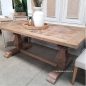 Artisan Rustic Parquetry Top Dining Table