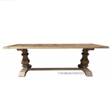 Artisan Rustic Parquetry Top Dining Table