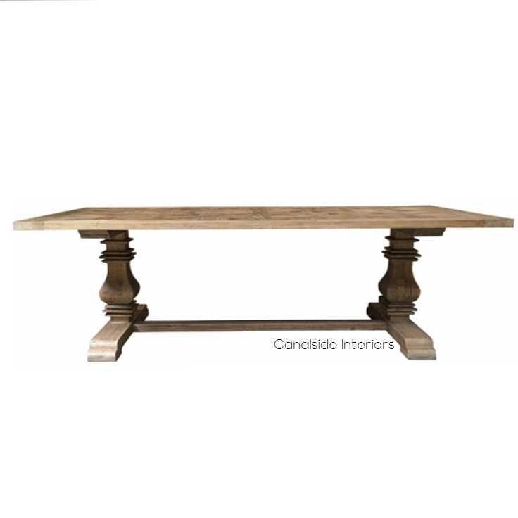 Artisan Rustic Parquetry Top Dining Table