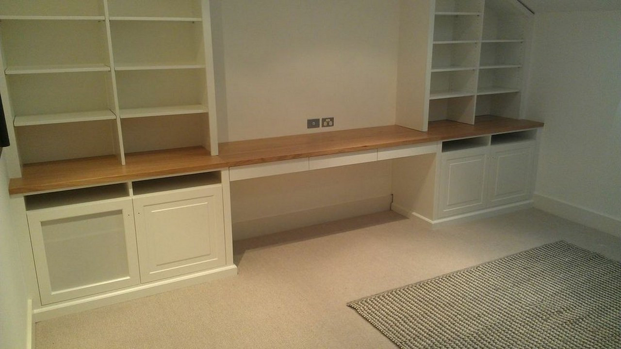 Custom Made Home Office Wall Units by Canalside Interiors