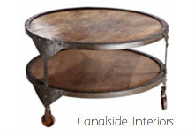 Carriage Round Industrial Coffee Table
