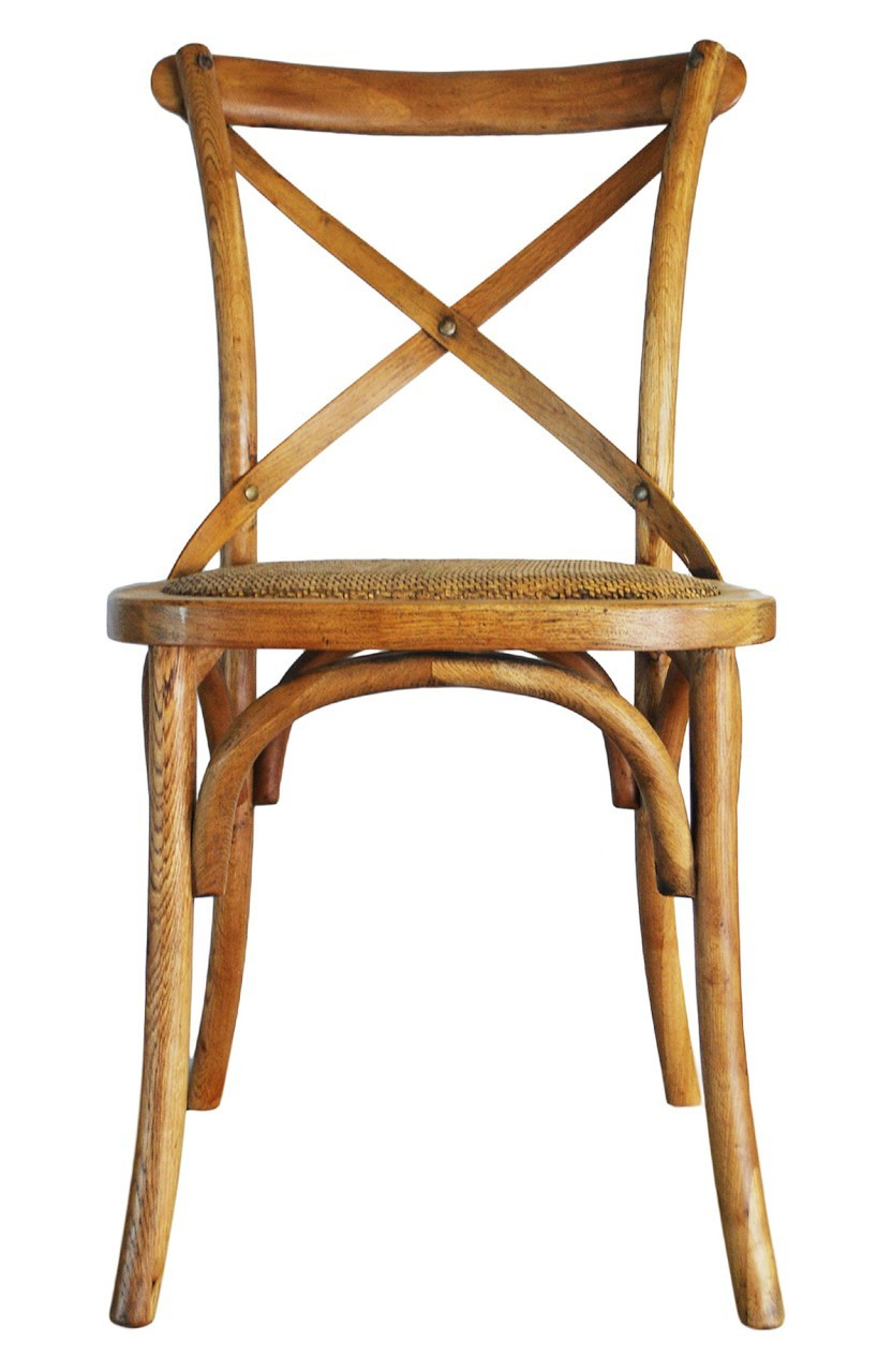 Cross Back Chair - French Oak