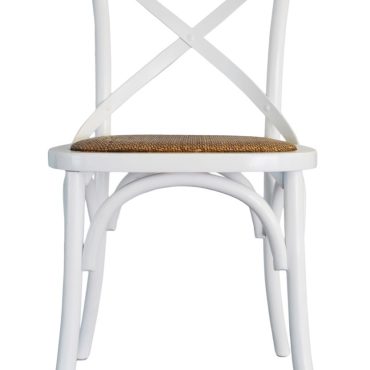 Cross Back Chair - White