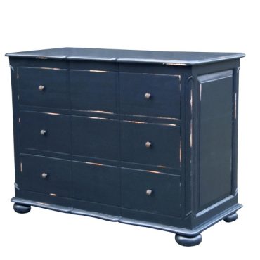 Ema chest of drawers - Distressed Black French