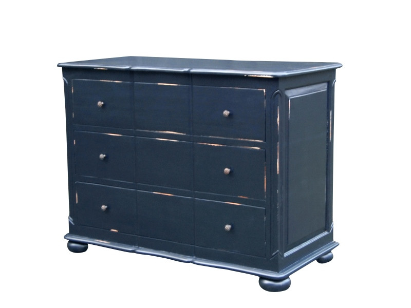 Ema chest of drawers - Distressed Black French
