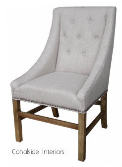 Empire Upholstered Dining Chair - Cream