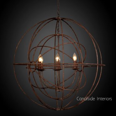 Foucault Twin Orb Chandelier