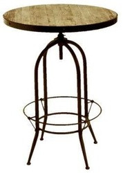 Gunmetal Adjustable Industrial Bar Table