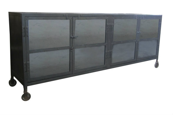 Foundry Industrial Glass Door Cabinet
