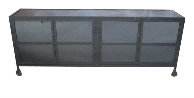 Foundry Industrial Glass Door Cabinet