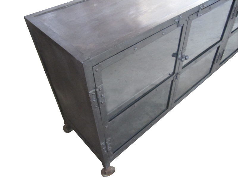 Foundry Industrial Glass Door Cabinet