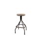Sarah Industrial Stool with Hessian Seat