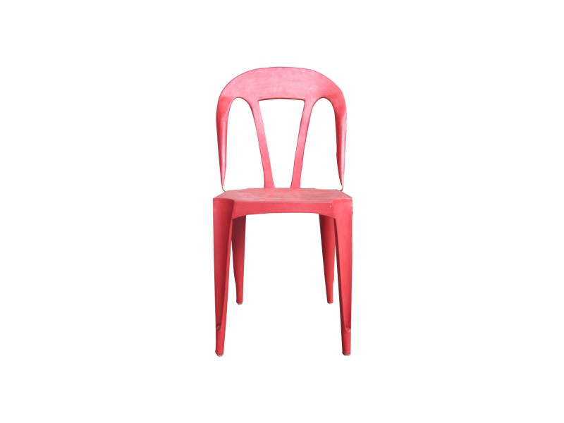 Melanie Steel Chair - Red - Industrial
