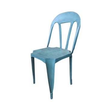 Melanie Steel Chair - Blue - Industrial