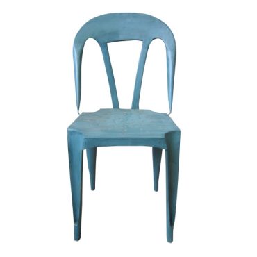 Melanie Steel Chair - Blue - Industrial
