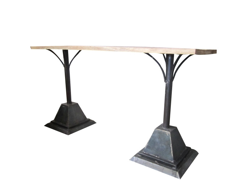 Lamp Post Console Table - Industrial