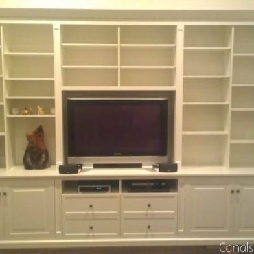 Bespoke TV / Entertainment Wall Unit Custom Made by Canalside Interiors