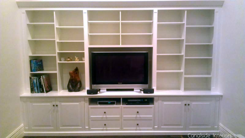 Bespoke TV / Entertainment Wall Unit Custom Made by Canalside Interiors