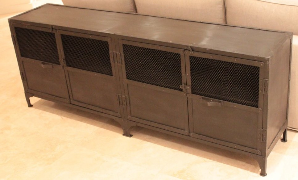 Foundry Industrial Cabinet with Mesh Doors