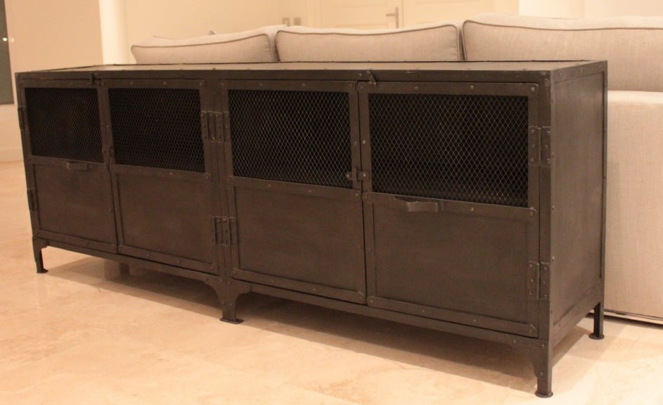 Foundry Industrial Cabinet with Mesh Doors