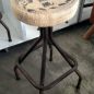 Sarah Industrial Stool with Hessian Seat