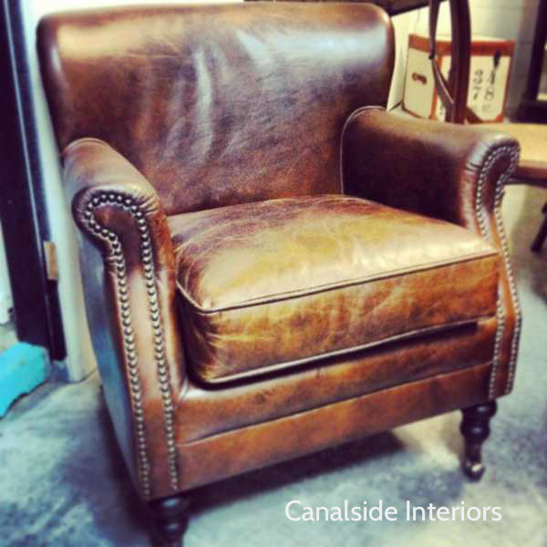 Doctus Aged Leather Armchair