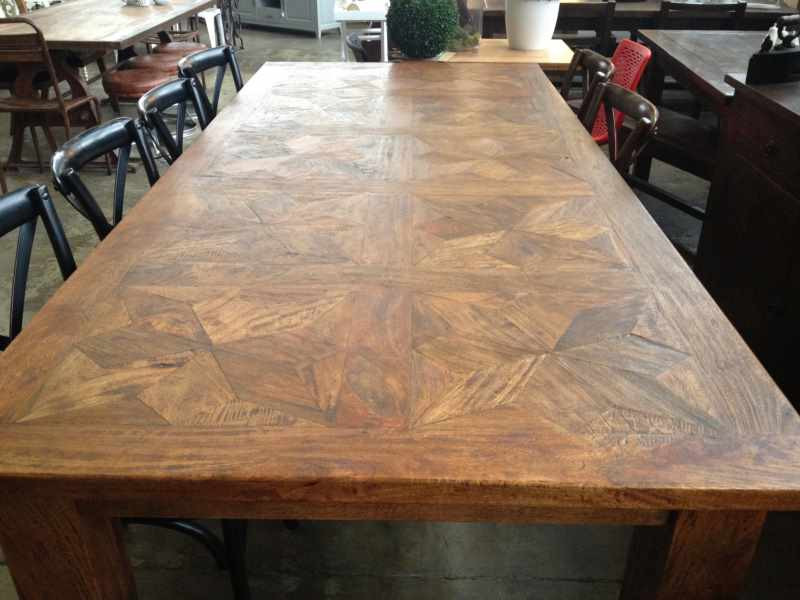 Ika Parquetry Dining Table - Light