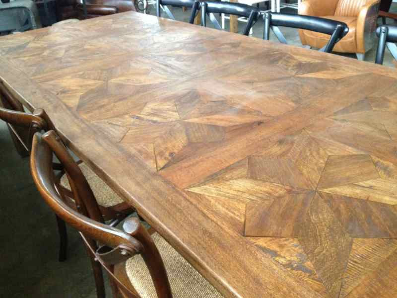 Ika Parquetry Dining Table - Light