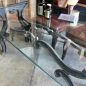 Hobbs Industrial Dining Table with Glass Top