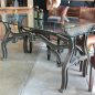 Hobbs Industrial Dining Table with Glass Top