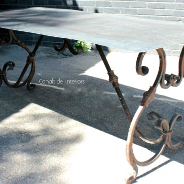 Alexandra Dining Table with Industrial Metal Top