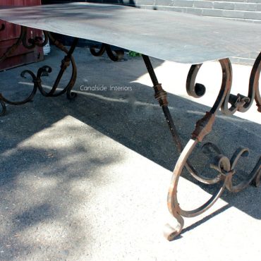 Alexandra Dining Table with Industrial Metal Top