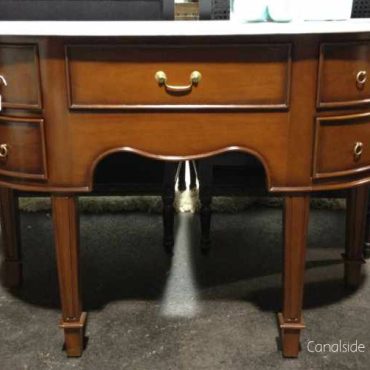 Demilune Console with Marble Top