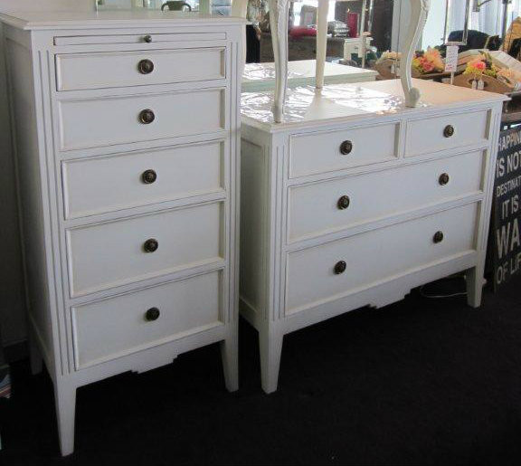 Peninsula Tall Chest - White