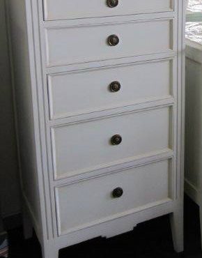Peninsula Tall Chest - White