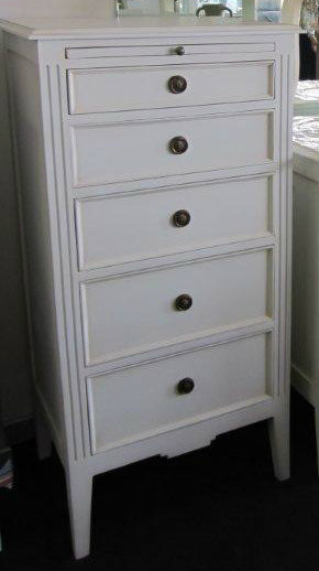 Peninsula Tall Chest - White