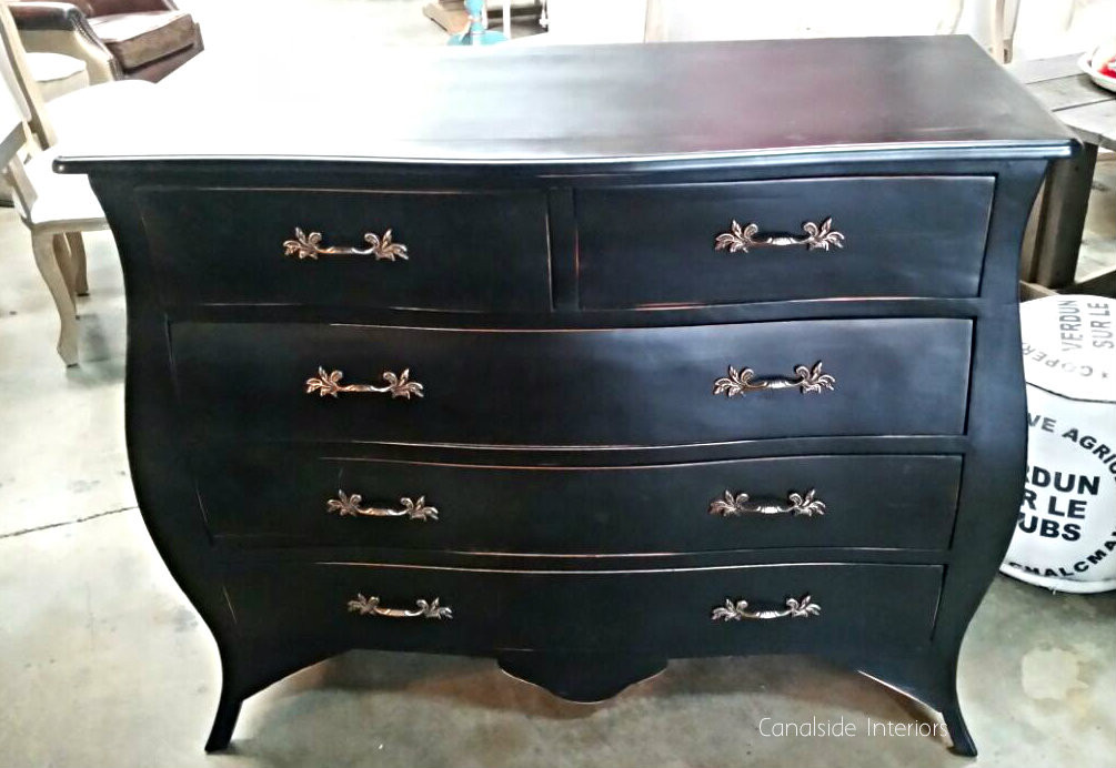 Pierre Commode - Distressed Black