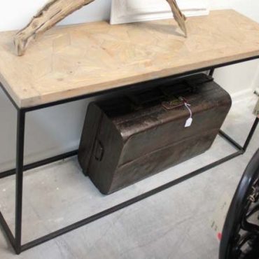 Parquetry Top Console in Driftwood