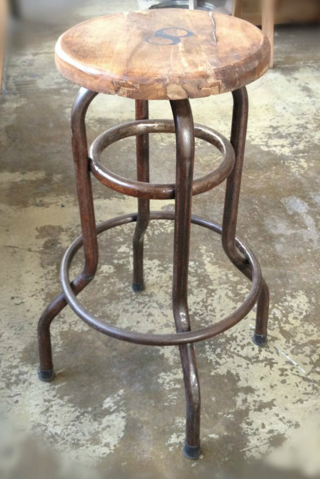 Elk Industrial Wood Top Stool