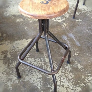 Sarah Woodtop Industrial Stool