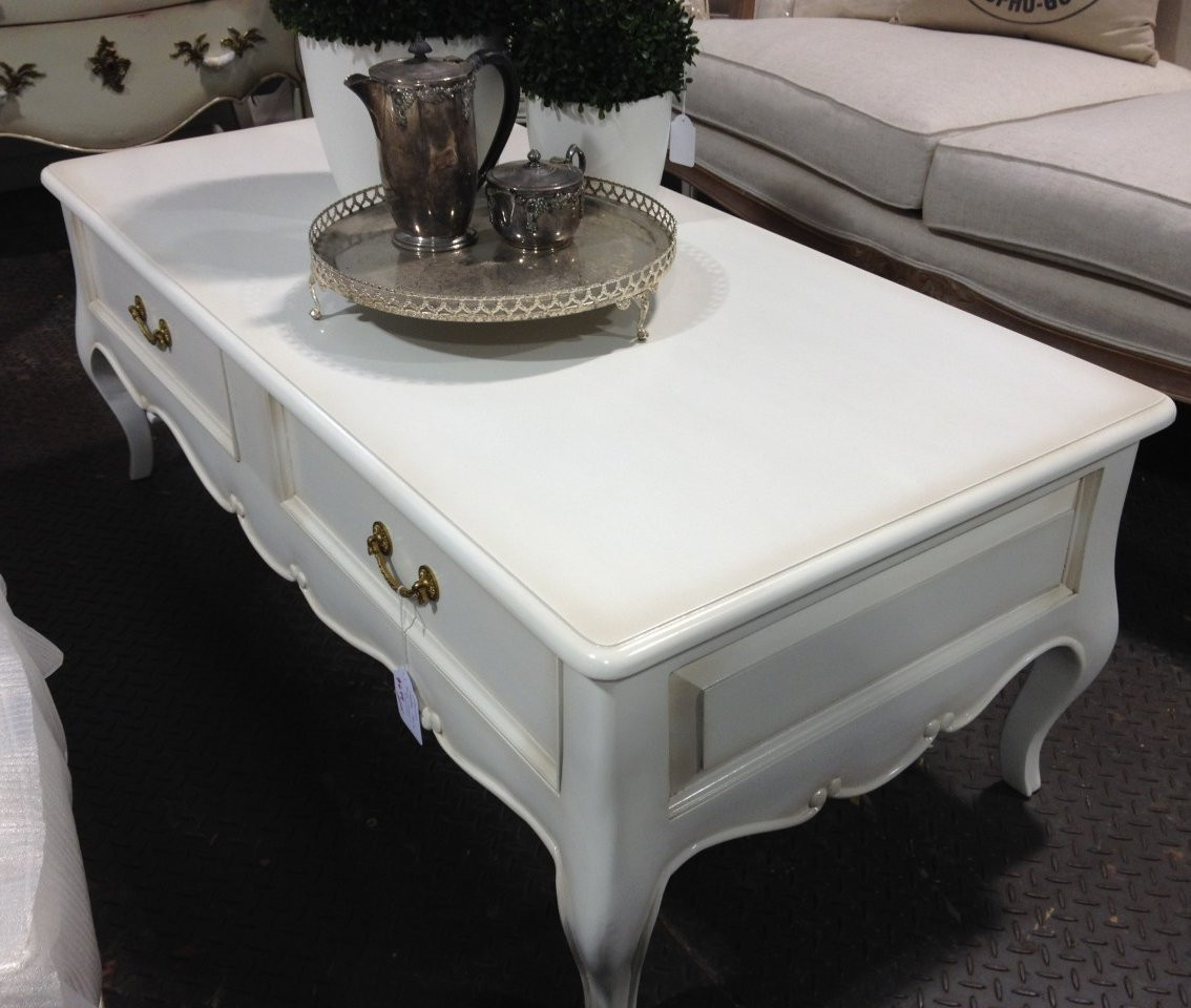 Laurent French Coffee Table in Off White