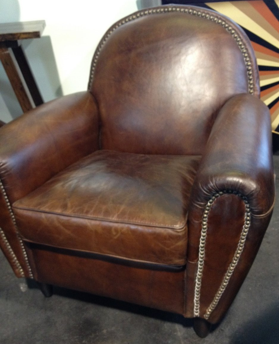 Chrysler Aged Leather Armchair
