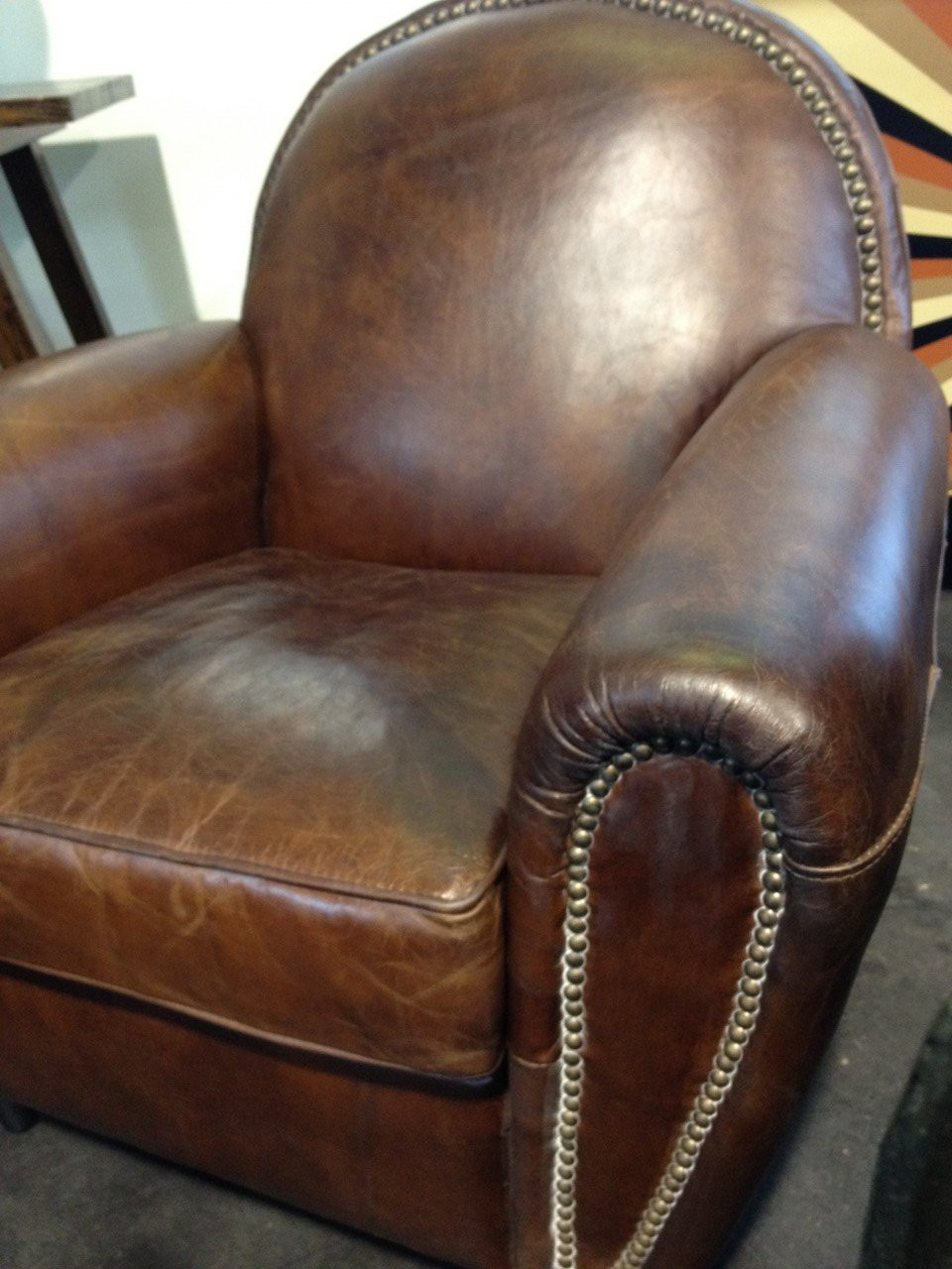 Chrysler Aged Leather Armchair
