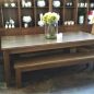 Tasmanian Oak Table & 2 x Benches Set