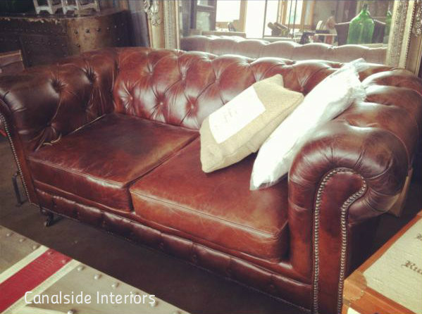 Lincoln Aged Leather Chesterfield