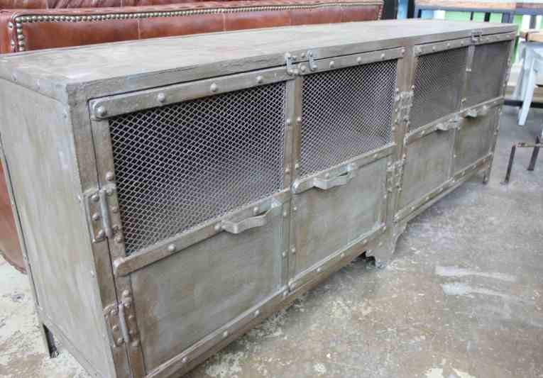 Foundry Industrial Cabinet with Mesh Doors