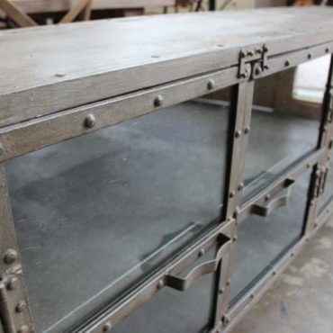 Foundry Industrial Glass Door Cabinet