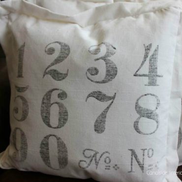 Numbered Cushion with Border