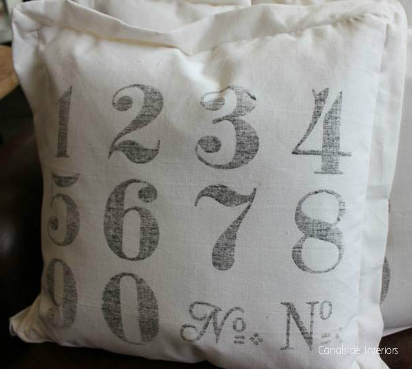 Numbered Cushion with Border